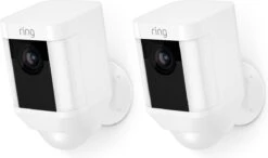 Ring Spotlight Cam Batterij - Beveiligingscamera - Wit - 2 Stuks