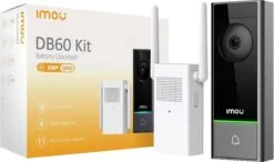 Imou DB60 Kit - Video Deurbel Met Gong - 5MP (2560 X 1920) - Accu - 164 Graden Beeld