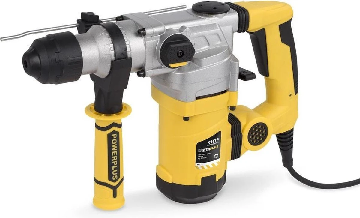 Powerplus POWX1175 Boorhamer - 1600W - 5J - SDS-Plus - Trilling Reductie - Incl. Opbergkoffer En 7 Accessoires 2 Powerplus POWX1175 Boorhamer - 1600W - 5J - SDS-Plus - Trilling Reductie - Incl. Opbergkoffer En 7 Accessoires - Afbeelding 2