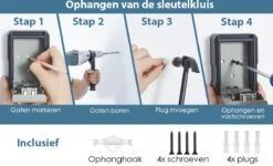 Vicon Sleutelkluis Voor Binnen & Buiten - Incl. Wandmontage - Verbeterd Model Met Ophanghaken - 4-cijferige Code - Waterdicht En Roestvrij -Makita || Merkloos || Stanley Verkoopwinkel 1200x727 8