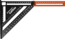 Lufkin LSS300X6EU 2-in-1 Uitklapbare Aluminium Winkelhaak Blokhaak, Uitklapbaar Tot 30cm - Zwaaihaak - Schrijfhaak - Speed Square