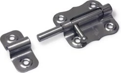 Merkloos 1x Stuks Amerikaans Grendel / Grendels Staal Verzinkt 4,1 X 3,5 Cm - Deurbeveiliging - Profielgrendels / Poortslot / Hekgrendel