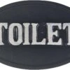 Naambordje Zwart "TOILET"