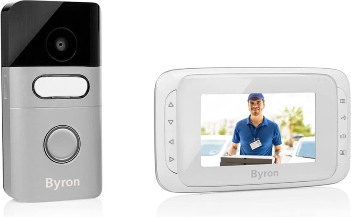 Byron DIC-22815 Draadloze Deurbel - Intercom En Camera - Nachtzicht - 200m Bereik 3 Byron DIC-22815 Draadloze Deurbel - Intercom En Camera - Nachtzicht - 200m Bereik - Afbeelding 3