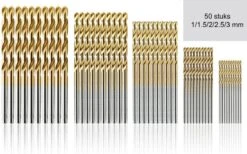 Boxus Borenset - 50 Stuks - HSS Boren - Spiraalboren 1/1.5/2/2.5/3 Mm - Geschikt Voor Staal, Aluminium, Koper, Hardhout Of Kunststof - Metaal Boor