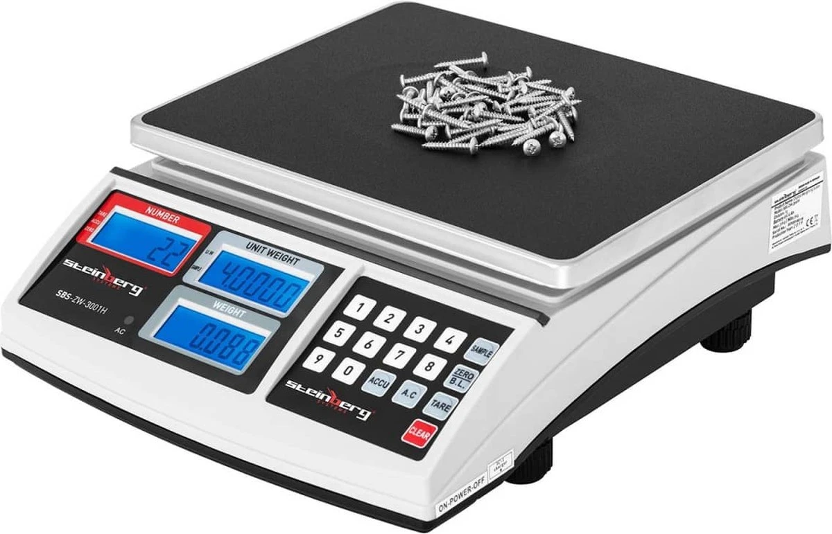 Steinberg Systems Telweegschaal - 30 Kg / 1 G - Wit 13 Steinberg Systems Telweegschaal - 30 Kg / 1 G - Wit - Afbeelding 13