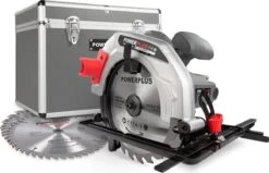 Powerplus POWESET4 Elektrische Cirkelzaag - 1200W - Zaagblad 185mm - Incl. Parallelgeleider, Stofafzuigingaansluiting, Aluminium Gereedschapskoffer En 4 Cirkelzaagbladen Hout -Makita || Merkloos || Stanley Verkoopwinkel 1200x773 11