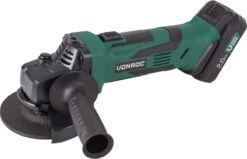 VONROC Accu Haakse Slijper – VPower 20V – Ø115MM – Incl. 1x 2.0Ah Accu, Oplader, Zijhandgreep & Tas -Makita || Merkloos || Stanley Verkoopwinkel 1200x773 4