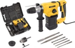 Powerplus POWX1197 Boorhamer - 1500W - 5J - SDS Plus - Trilling Reductie - Incl. Opbergkoffer En 6 Acc.