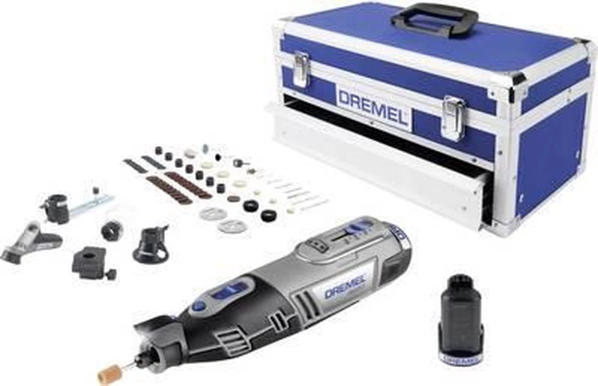 Dremel 8220 Multitool - Roterend - 12V - Met 65 Accessoires En Toolbox - Met 2x Accu En Lader 17 Dremel 8220 Multitool - Roterend - 12V - Met 65 Accessoires En Toolbox - Met 2x Accu En Lader - Afbeelding 17