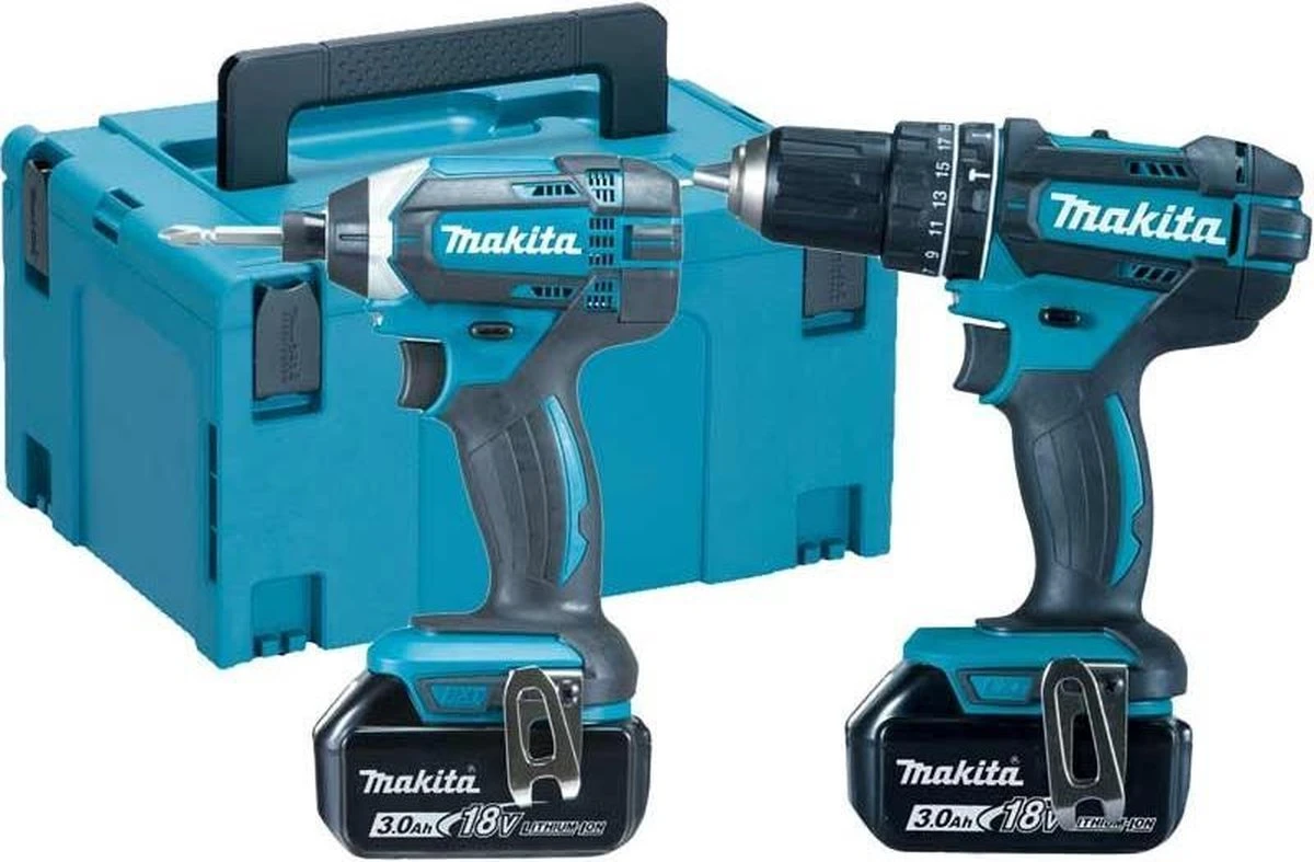 Makita DLX2131JX 18V Accu Klopboormachine DHP482 + Slagschroevendraaier DTD152 Combiset (2x 3.0Ah Accu) 6 Makita DLX2131JX 18V Accu Klopboormachine DHP482 + Slagschroevendraaier DTD152 Combiset (2x 3.0Ah Accu) - Afbeelding 6