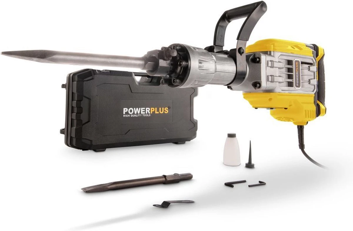 Powerplus POWX11861 Breekhamer - 1700W - 60 Joule - SDS Hex - Trilling Reductie - Incl. Gereedschapskoffer Met Wielen En 2 Beitels - Voor Beton En Steen 1 Powerplus POWX11861 Breekhamer - 1700W - 60 Joule - SDS Hex - Trilling Reductie - Incl. Gereedschapskoffer Met Wielen En 2 Beitels - Voor Beton En Steen