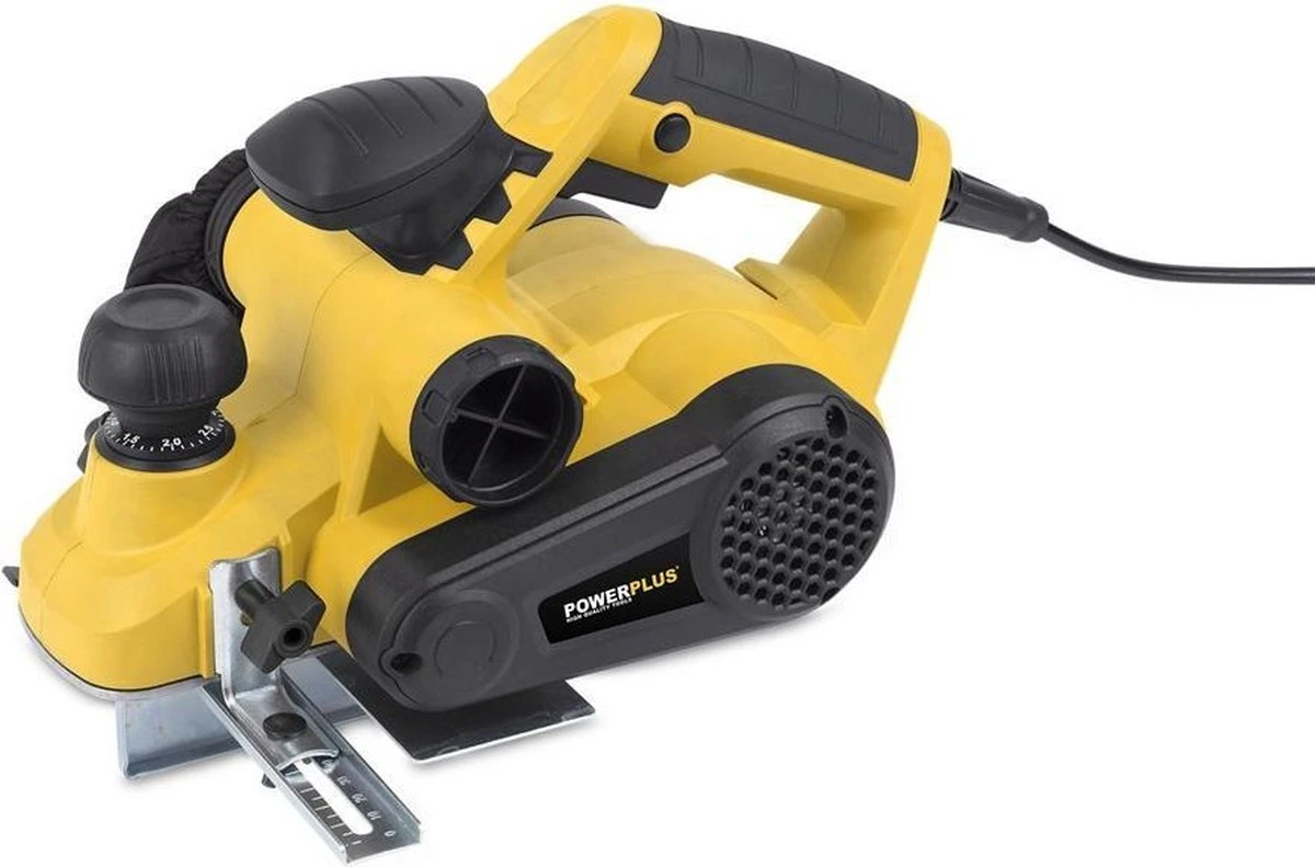 Powerplus POWX1110 Schaafmachine - 900W - Zijgeleider - Schaafdiepte - Breedte Instelling - Opvangzak - Incl. 2 Messen En Opbergkoffer 1 Powerplus POWX1110 Schaafmachine - 900W - Zijgeleider - Schaafdiepte - Breedte Instelling - Opvangzak - Incl. 2 Messen En Opbergkoffer