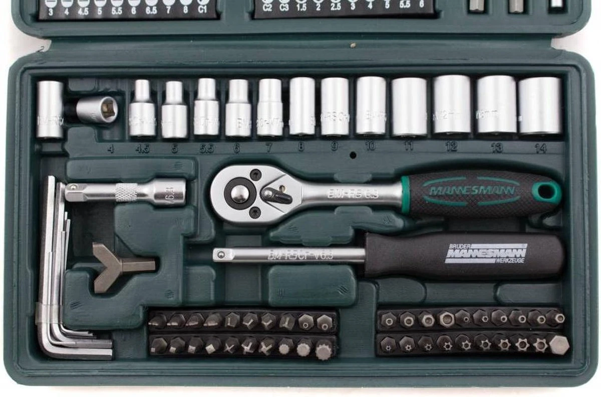 Brüder Mannesmann 29166 Dopsleutelset Metrisch 1/4 (6.3 Mm) 130-delig 4 Brüder Mannesmann 29166 Dopsleutelset Metrisch 1/4 (6.3 Mm) 130-delig - Afbeelding 4