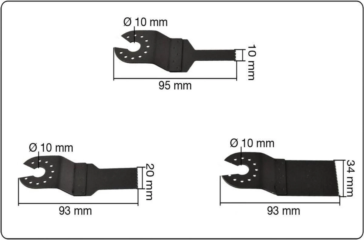 Hofftech Multitool Zaagblad 10 Mm - 20 Mm - 35 Mm 11 Hofftech Multitool Zaagblad 10 Mm - 20 Mm - 35 Mm - Afbeelding 11
