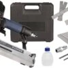 FERM ATM1051 Pneumatische Spijker- En Nietpistool - Combitacker - Spijkers (15-50mm) - Nieten (16-40mm) - Incl. Spijkers, Nieten En Koffer