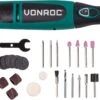 VONROC Accu Multitool – Roterend – 8V – Incl. 24 Accessoires, Oplader & Opbergtas