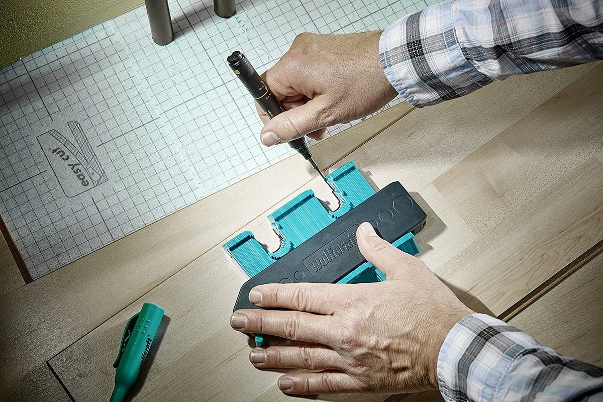 Wolfcraft - Laminaat Legset - Complete Set Laminaat Leggen - PVC - Verstekhaak - Contourmal - Laminaatinpasser - 6976000 12 Wolfcraft - Laminaat Legset - Complete Set Laminaat Leggen - PVC - Verstekhaak - Contourmal - Laminaatinpasser - 6976000 - Afbeelding 12