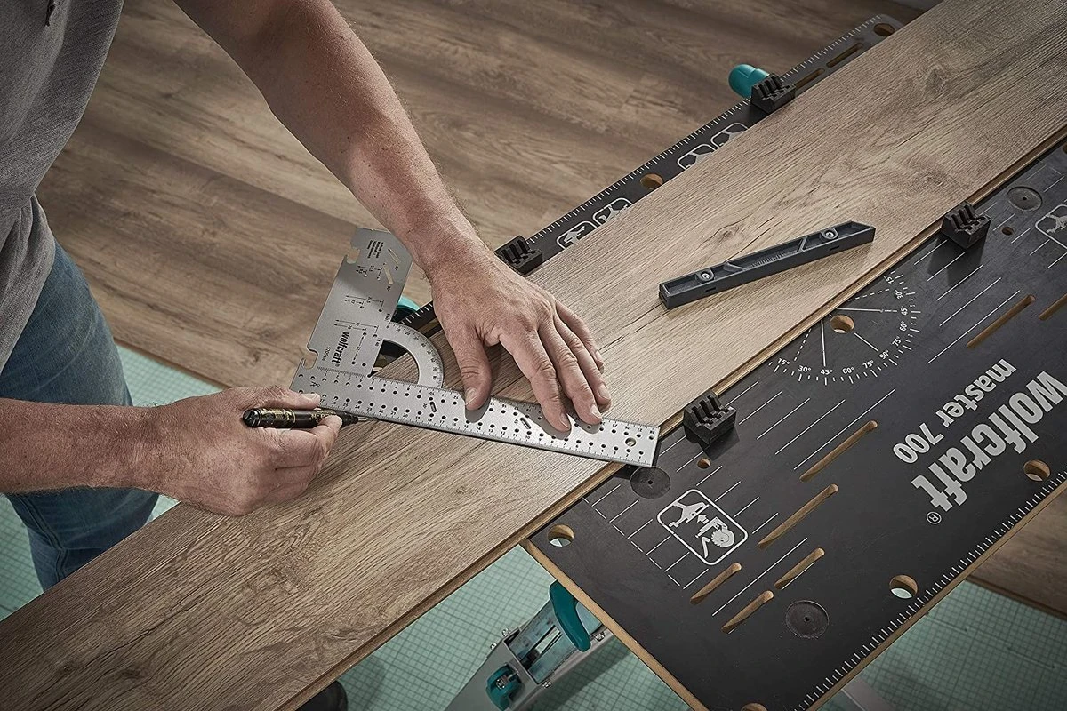 Wolfcraft - Laminaat Legset - Complete Set Laminaat Leggen - PVC - Verstekhaak - Contourmal - Laminaatinpasser - 6976000 14 Wolfcraft - Laminaat Legset - Complete Set Laminaat Leggen - PVC - Verstekhaak - Contourmal - Laminaatinpasser - 6976000 - Afbeelding 14