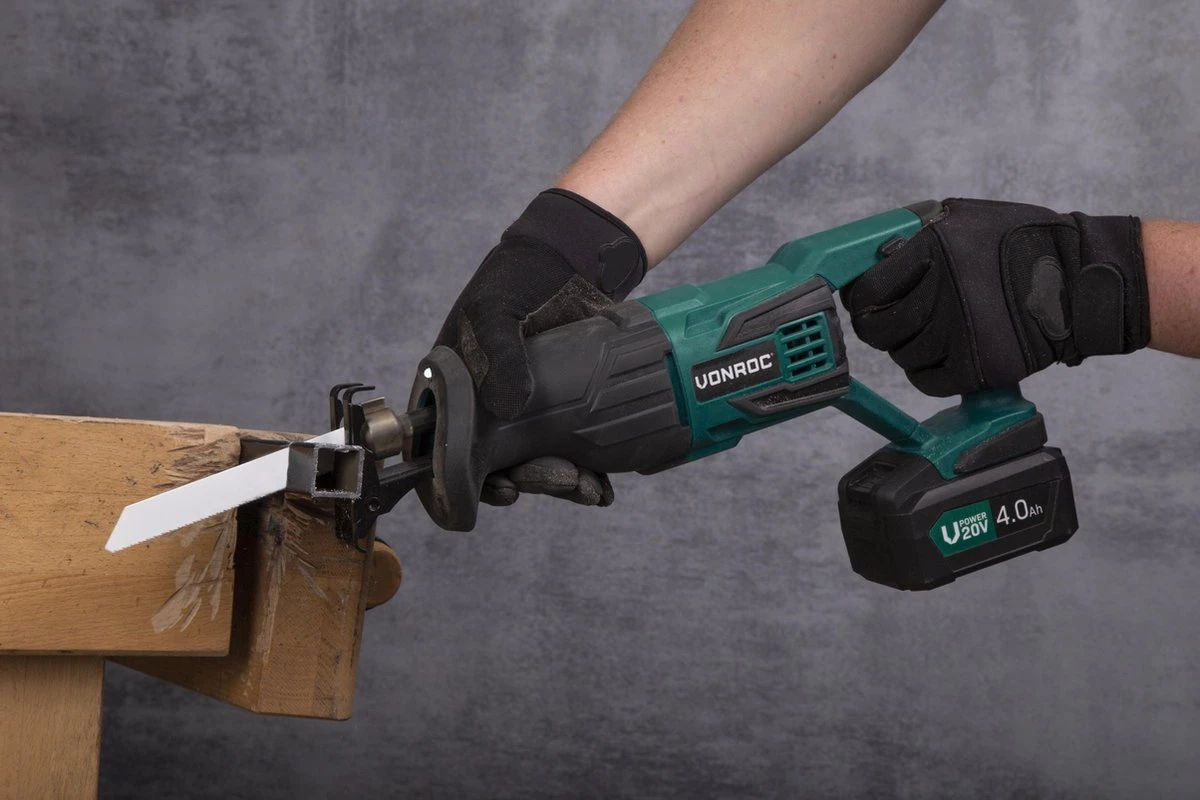 VONROC Accu Reciprozaag – VPower 20V – Incl. Zaagbladen & Opbergtas - Losse Body (geleverd Zonder Accu En Lader) 7 VONROC Accu Reciprozaag – VPower 20V – Incl. Zaagbladen & Opbergtas - Losse Body (geleverd Zonder Accu En Lader) - Afbeelding 7