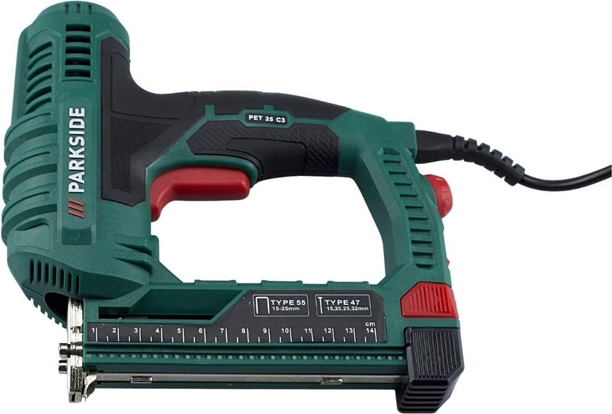 Tacker - Nietpistool - Spijkerpistool - Elektrisch Spijkerpistool - Handtacker - Nagelpistool - 500 Nietjes. - 500 Spijkers - Nietpistool Met Nietjes. 2 Tacker - Nietpistool - Spijkerpistool - Elektrisch Spijkerpistool - Handtacker - Nagelpistool - 500 Nietjes. - 500 Spijkers - Nietpistool Met Nietjes. - Afbeelding 2