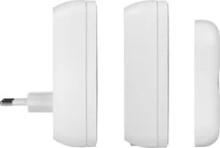 Byron DBY-22324 Draadloze Deurbel - 2 Ontvangers - 1 Ontvanger Met Stekker 1 Ontvanger Op Batterijen - Waterdicht - Wit - 150m Bereik - 85dB - 16 Melodieën - Met Mesh Afwerking En Visueel Signaal -Makita || Merkloos || Stanley Verkoopwinkel 1200x811 16