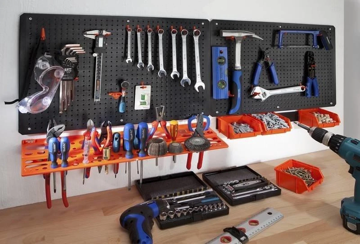 GENERIC Gereedschapwand, 2-delig Met 36 Haken 1 GENERIC Gereedschapwand, 2-delig Met 36 Haken