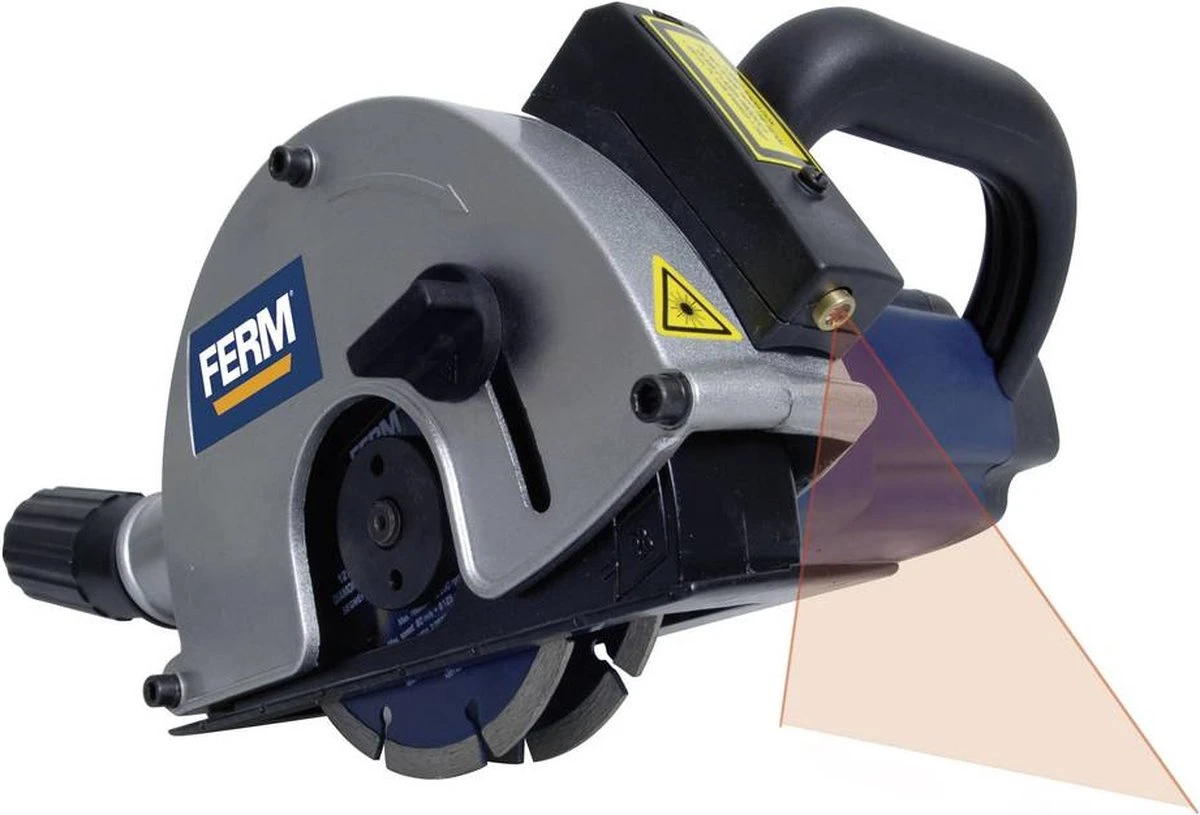 FERM WSM1009 Muurfrees - Freesmachine - 1700W - Met 2 Diamantschijven 125mm - Laser - Stofzuigadapter - Stevige Opbergkoffer 14 FERM WSM1009 Muurfrees - Freesmachine - 1700W - Met 2 Diamantschijven 125mm - Laser - Stofzuigadapter - Stevige Opbergkoffer - Afbeelding 14