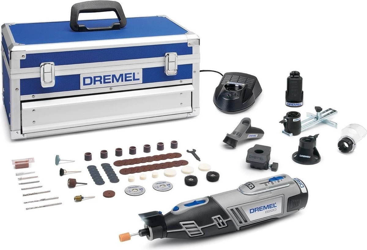 Dremel 8220 Multitool - Roterend - 12V - Met 65 Accessoires En Toolbox - Met 2x Accu En Lader 1 Dremel 8220 Multitool - Roterend - 12V - Met 65 Accessoires En Toolbox - Met 2x Accu En Lader