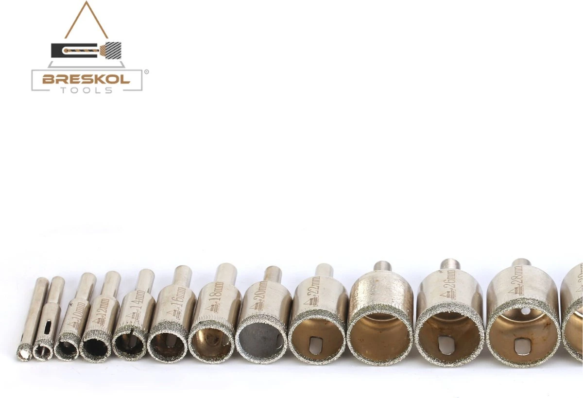 Breskol Tegelboren - Diamantboren + Boorgeleider + 70mm + 75mm Gaten Boorset - Boren - Diamant Boor Geleider - Diamantboor - Diamantborenset - Tegelboren 6 Breskol Tegelboren - Diamantboren + Boorgeleider + 70mm + 75mm Gaten Boorset - Boren - Diamant Boor Geleider - Diamantboor - Diamantborenset - Tegelboren - Afbeelding 6