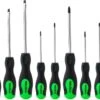 TOOLZILLA 10-delige Magnetische Schroevendraaierset Voor Alle Toepassingen - 3 Verschillende Modellen Voor Doe-het-zelvers, Met Platte Punt En Kruispunt Van Hoogwaardig Chroom-vanadium.