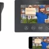 ELRO DV50 IP Wifi Deur Intercom - Compacte Waterdichte Deurbel Met Camera Met 7 Inch Kleurenscherm - Bekijken En Communiceren Via App