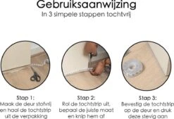 Tochtstrips Voor Deuren En Raam Zelfklevend - 5 Meter X 2,5 Cm - Transparant – Tochtstrip Voor Deur - Tochtband - Sealing Strip – Tocht Strip – Tochtstopper -Makita || Merkloos || Stanley Verkoopwinkel 1200x820 20