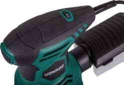 VONROC Excentrische Schuurmachine – 300W - Ø125mm – Met Stofopvangbox & 12 Stuks Schuurpapier -Makita || Merkloos || Stanley Verkoopwinkel 1200x827 12