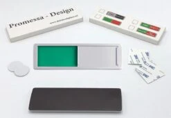 Vrij - Bezet Schuifbordje Zonder Tekst - Groen / Rood - Aluminium Look - 17,5 Cm X 5 Cm X 0,6 Cm - Promessa Design. -Makita || Merkloos || Stanley Verkoopwinkel 1200x827 20