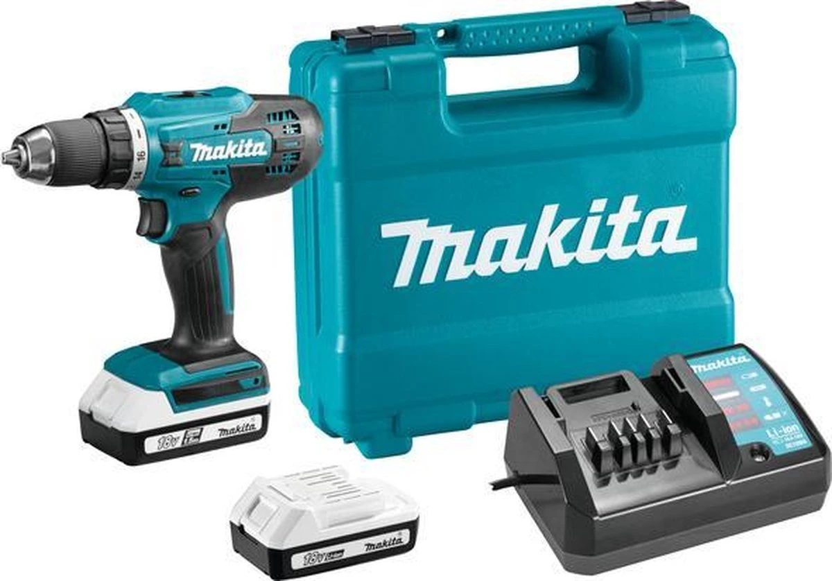 Makita DF488DWE 18V Li-Ion Accu Boor-/schroefmachine Set (2x 1.5Ah Accu) In Koffer - 36x13mm 3 Makita DF488DWE 18V Li-Ion Accu Boor-/schroefmachine Set (2x 1.5Ah Accu) In Koffer - 36x13mm - Afbeelding 3