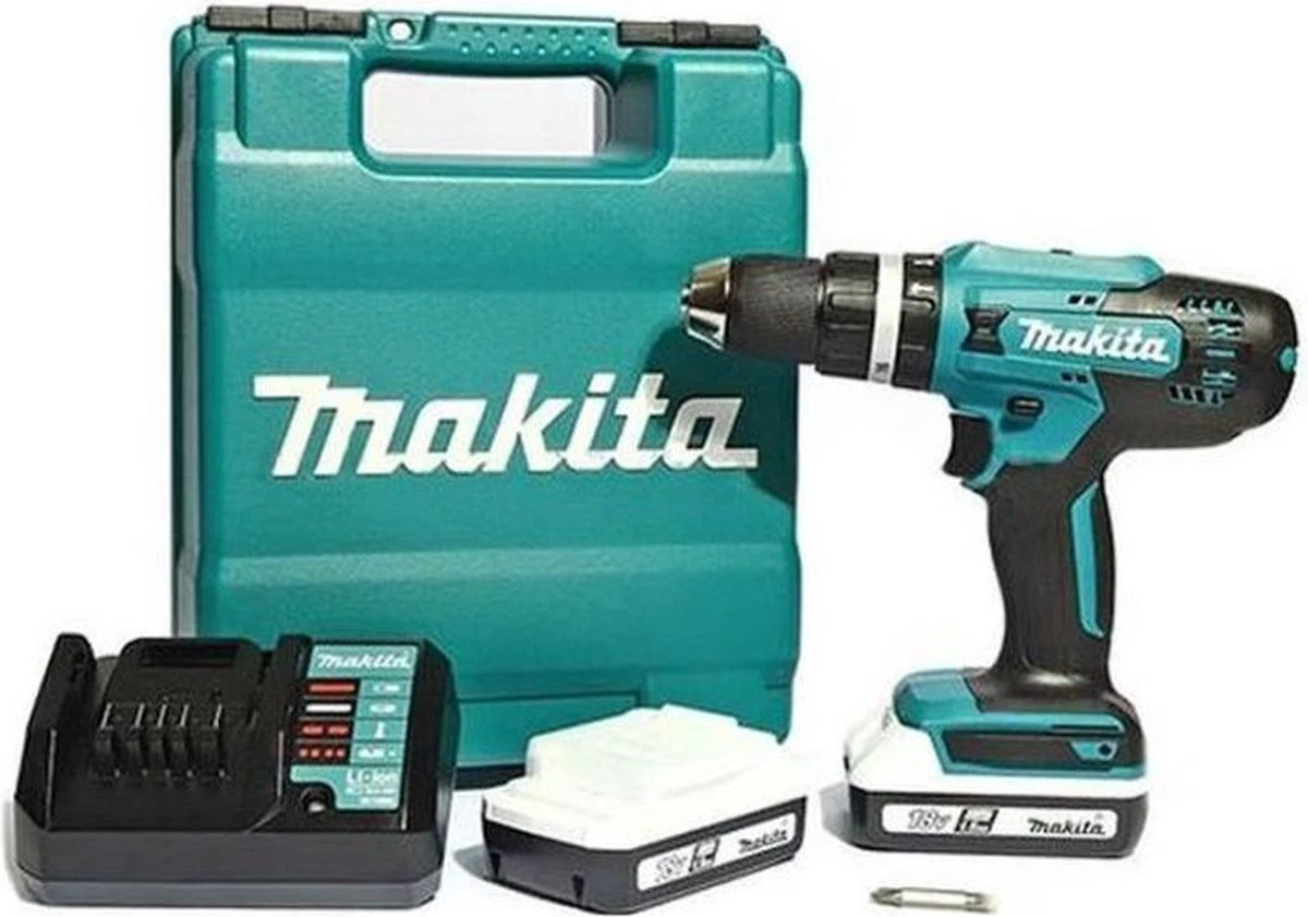 Makita DF488DWE 18V Li-Ion Accu Boor-/schroefmachine Set (2x 1.5Ah Accu) In Koffer - 36x13mm 2 Makita DF488DWE 18V Li-Ion Accu Boor-/schroefmachine Set (2x 1.5Ah Accu) In Koffer - 36x13mm - Afbeelding 2