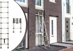 WOLFGANG Telescopische Ladder Van Lichte Gewicht Aluminium | Uitklapbare Ladder 131 Gecertificeerd | Uitschuifbare Ladder Van 2 | 64 Meter -Makita || Merkloos || Stanley Verkoopwinkel 1200x852 5