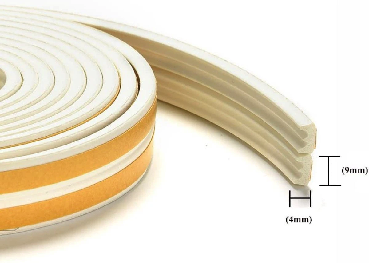 Nordevik® Tochtstrip 12 Meter - Zelfklevend - Energiebesparing - Voor Ramen En Deuren - E-profiel Tochtstopper - Tochtband - Tochtwering - Hoogwaardig Foam - Woning Verduurzamen - 4 X 9mm 5 Nordevik® Tochtstrip 12 Meter - Zelfklevend - Energiebesparing - Voor Ramen En Deuren - E-profiel Tochtstopper - Tochtband - Tochtwering - Hoogwaardig Foam - Woning Verduurzamen - 4 X 9mm - Afbeelding 5