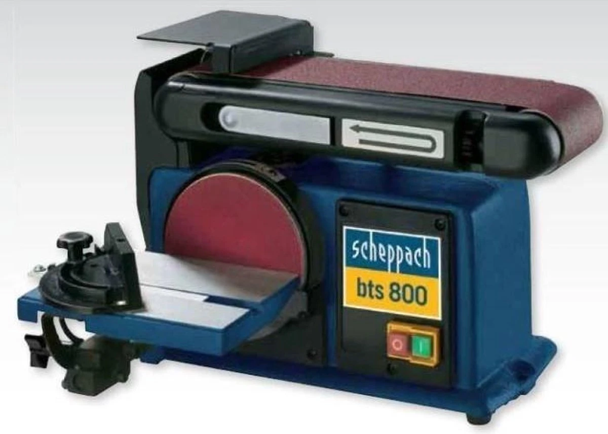 Scheppach BTS800 Band- En Schijfschuurmachine - 370W - 2850tpm - 150mm 1 Scheppach BTS800 Band- En Schijfschuurmachine - 370W - 2850tpm - 150mm