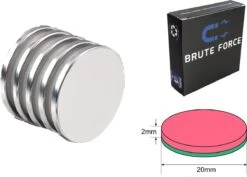 Brute Force Sterke Schijfmagneten - Ronde Magneten Whiteboard – N35 20mm X 2mm - 5 Stuks -Makita || Merkloos || Stanley Verkoopwinkel 1200x860 2