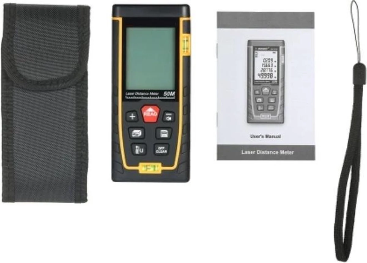 A&K Professionele Laser Afstandsmeter | 50 Meter Bereik | Gebruiksvriendelijk | Snelle Afstandsmeting | Incl. Batterijen V2.0 6 A&K Professionele Laser Afstandsmeter | 50 Meter Bereik | Gebruiksvriendelijk | Snelle Afstandsmeting | Incl. Batterijen V2.0 - Afbeelding 6