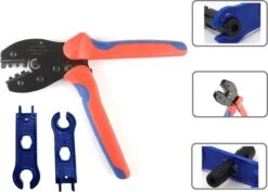 Merkloos Mc4 Krimptang - Zonnepaneel Stekker Tang - 2,5 4 & 6 Mm² + Mc4 Tool Set (Sleutel Bundel) Mc4 Krimptang