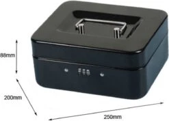 Merkloos Decopatent® Geldkistje Met Cijferslot - Geldkist - Geldkist Met Cijferslot - 3-Cijfercombinatie - Biljet En Muntenbakje - Afm. 25 X 20 X 8.8 Cm - ZWART -Makita || Merkloos || Stanley Verkoopwinkel 1200x862 11