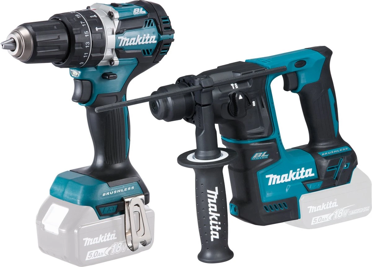 Makita DLX2278 Accu Combiset DHR171 + DHP484 18V Basic Body - 2-delig 1 Makita DLX2278 Accu Combiset DHR171 + DHP484 18V Basic Body - 2-delig