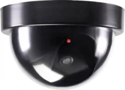 Merkloos Dummy Camera - Beveiliging Buiten En Binnen - Beveiligingscamera - Met LED Indicator - Zonder Baterijen - Nep Camera - 35W - Rond - Zwart