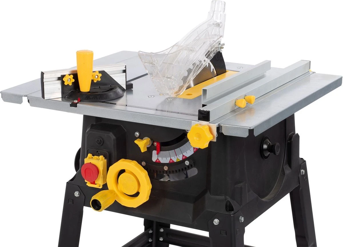 Powerplus POWX07590 Zaagtafel - Tafelzaagmachine Met Onderstel - 1700W - 210mm Zaagblad - Incl. 24 Tanden Cirkelzaag Blad Voor Hout, Parallelgeleider, Aansluiting Voor Stofzuiger - Stevig En Gebruiksvriendelijk 2 Powerplus POWX07590 Zaagtafel - Tafelzaagmachine Met Onderstel - 1700W - 210mm Zaagblad - Incl. 24 Tanden Cirkelzaag Blad Voor Hout, Parallelgeleider, Aansluiting Voor Stofzuiger - Stevig En Gebruiksvriendelijk - Afbeelding 2