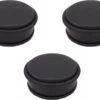 Deurstopper DIRK - Rond - 3 Stuks - Mat Zwart - Zonder Schroeven - Diameter 10,5 Cm - Hoogte 5 Cm