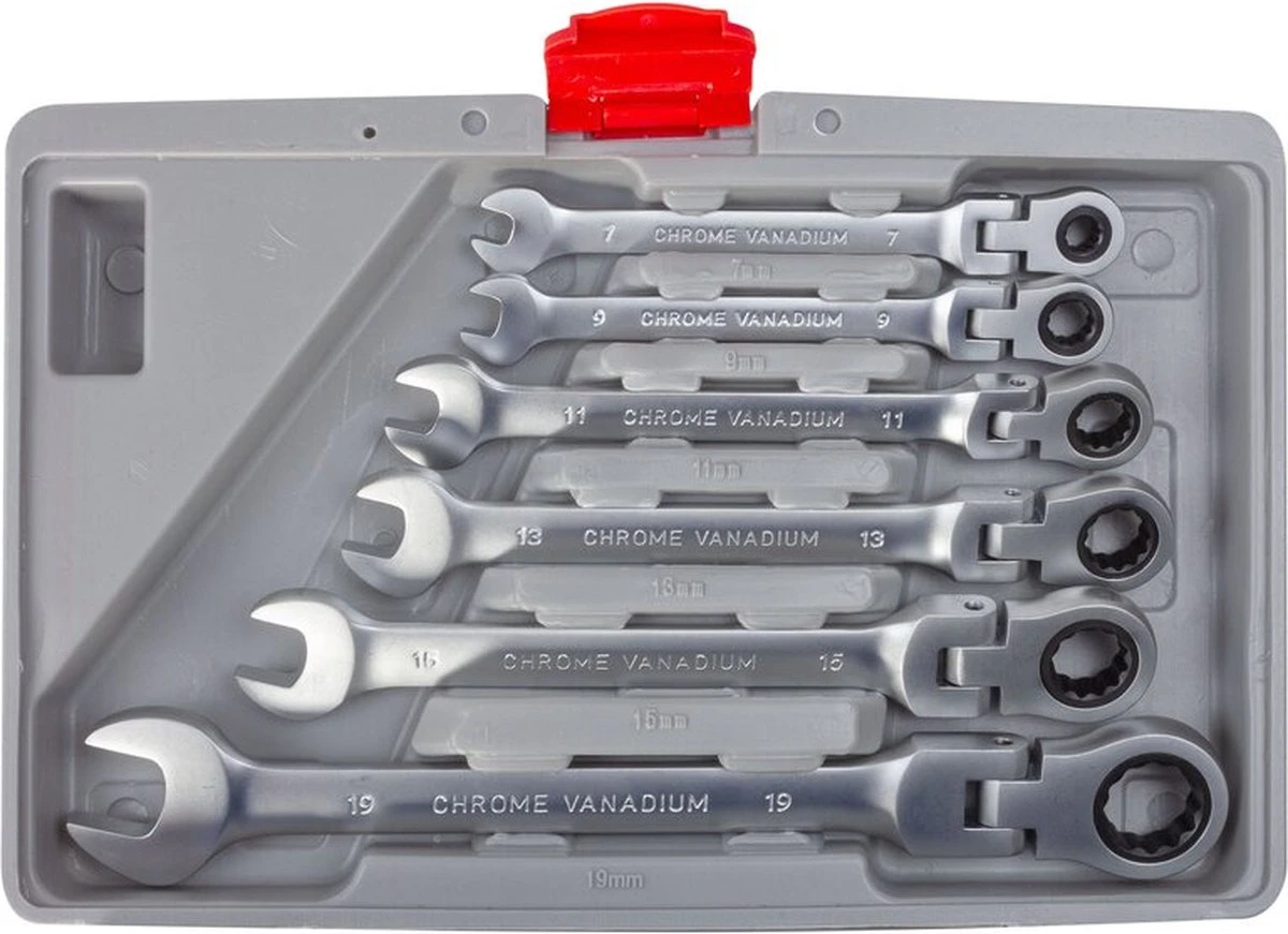 Professionele Flexibele Ringsleutelset - Steek En Ringsleutel Ring Steeksleutels Ringsteeksleutelset - Steeksleutelset - Ratel Moersleutel Ratelsleutel Ratelsleutelset Ratelset - Ringratelsleutel Set Van 12 Stuks - 6/7/8/9/10/11/12/13/14/15/17/19 MM 8 Professionele Flexibele Ringsleutelset - Steek En Ringsleutel Ring Steeksleutels Ringsteeksleutelset - Steeksleutelset - Ratel Moersleutel Ratelsleutel Ratelsleutelset Ratelset - Ringratelsleutel Set Van 12 Stuks - 6/7/8/9/10/11/12/13/14/15/17/19 MM - Afbeelding 8