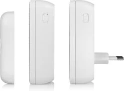 Byron DBY-22324 Draadloze Deurbel - 2 Ontvangers - 1 Ontvanger Met Stekker 1 Ontvanger Op Batterijen - Waterdicht - Wit - 150m Bereik - 85dB - 16 Melodieën - Met Mesh Afwerking En Visueel Signaal -Makita || Merkloos || Stanley Verkoopwinkel 1200x873 3